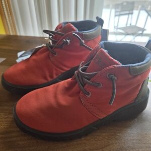 NWT Hey Dude Red Ankle Boots, Little Kids Size 13